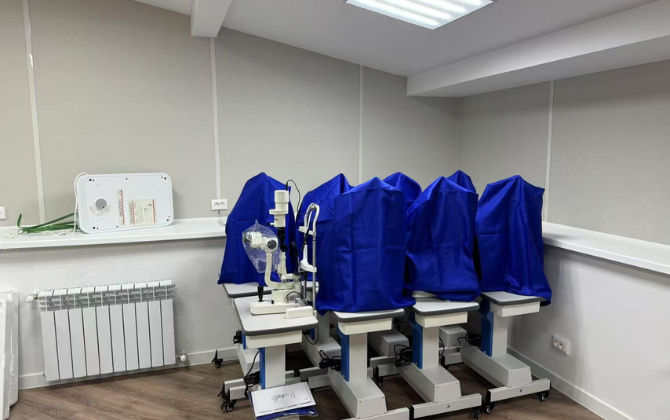 slit lamp installation